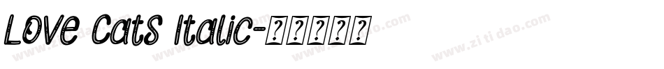 Love Cats Italic字体转换